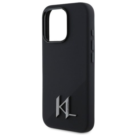 Karl Lagerfeld nakładka do iPhone 16 Pro 6,3" KLHMP16LSCMKMPCK czarna Hardcase Silicone Shadow Metal Initial MagSafe Karl Lagerfeld nakładka do iPhone 16 Pro 6,3" KLHMP16LSCMKMPCK czarna Hardcase Silicone Shadow Metal Initial MagSafe