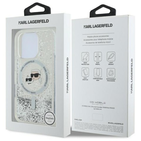 Karl Lagerfeld nakładka do iPhone 16 Pro Max 6,9" KLHMP16XLGKCSGH przezroczysta Hardcase Liquid Glitter Karl&Choupette Head MagS Karl Lagerfeld nakładka do iPhone 16 Pro Max 6,9" KLHMP16XLGKCSGH przezroczysta Hardcase Liquid Glitter Karl&Choupette Head MagS