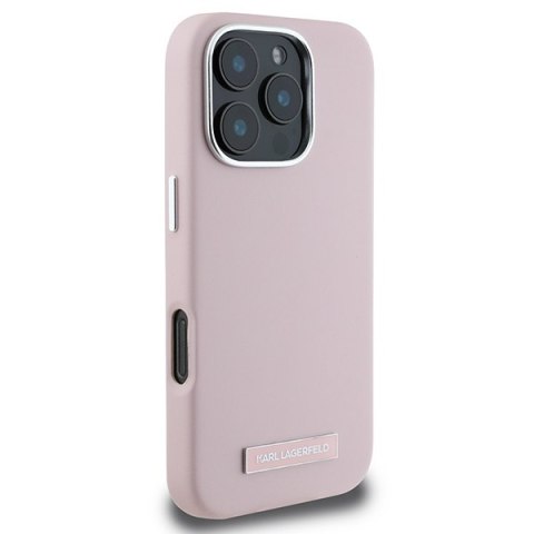 Karl Lagerfeld nakładka do iPhone 16 Pro Max 6,9" KLHMP16XPGMSRPP różowa Hardcase FW Metal Plate MagSafe Karl Lagerfeld nakładka do iPhone 16 Pro Max 6,9" KLHMP16XPGMSRPP różowa Hardcase FW Metal Plate MagSafe