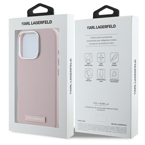 Karl Lagerfeld nakładka do iPhone 16 Pro Max 6,9" KLHMP16XPGMSRPP różowa Hardcase FW Metal Plate MagSafe Karl Lagerfeld nakładka do iPhone 16 Pro Max 6,9" KLHMP16XPGMSRPP różowa Hardcase FW Metal Plate MagSafe