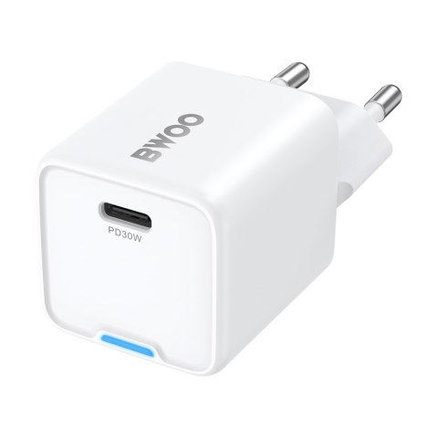 BWOO ładowarka sieciowa GaN 30W USB-C biała BWOO ładowarka sieciowa GaN 30W USB-C biała