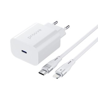 Proove ładowarka sieciowa Rapid 20W USB-C + kabel USB-C - Lightning 27W biała