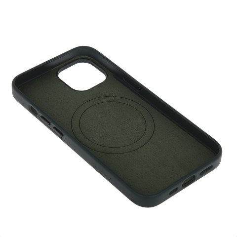 Nakładka Mag Leather do iPhone 16 6,1" ciemnozielona
