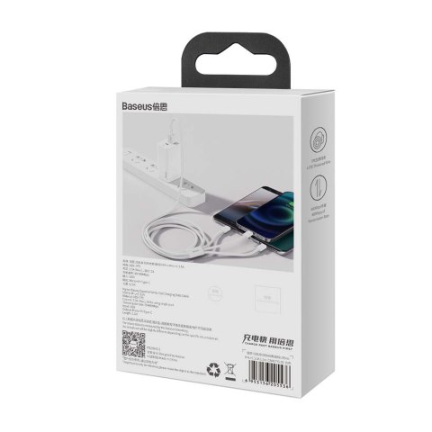 Baseus kabel 3w1 Superior USB - Lightning + USB-C + microUSB 1,5 m 3,5A biały Baseus kabel 3w1 Superior USB - Lightning + USB-C + microUSB 1,5 m 3,5A biały