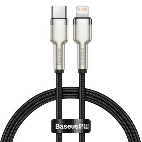 Baseus kabel Cafule Metal PD USB-C - Lightning 0,25 m czarny 20W Baseus kabel Cafule Metal PD USB-C - Lightning 0,25 m czarny 20W