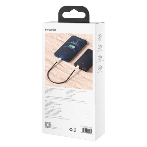 Baseus kabel Cafule Metal PD USB-C - Lightning 0,25 m czarny 20W Baseus kabel Cafule Metal PD USB-C - Lightning 0,25 m czarny 20W