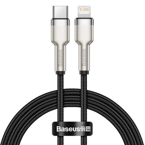 Baseus kabel Cafule Metal PD USB-C - Lightning 1,0 m czarny 20W Baseus kabel Cafule Metal PD USB-C - Lightning 1,0 m czarny 20W