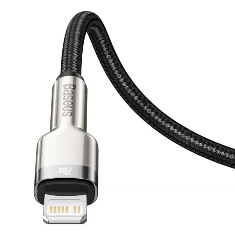Baseus kabel Cafule Metal PD USB-C - Lightning 1,0 m czarny 20W Baseus kabel Cafule Metal PD USB-C - Lightning 1,0 m czarny 20W
