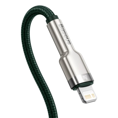 Baseus kabel Cafule Metal PD USB-C - Lightning 1,0 m zielony 20W Baseus kabel Cafule Metal PD USB-C - Lightning 1,0 m zielony 20W