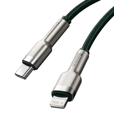 Baseus kabel Cafule Metal PD USB-C - Lightning 1,0 m zielony 20W Baseus kabel Cafule Metal PD USB-C - Lightning 1,0 m zielony 20W