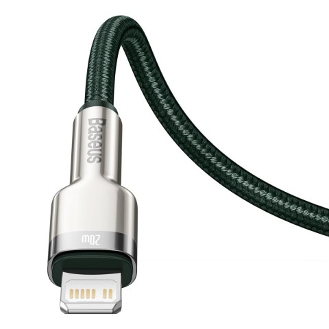 Baseus kabel Cafule Metal PD USB-C - Lightning 1,0 m zielony 20W Baseus kabel Cafule Metal PD USB-C - Lightning 1,0 m zielony 20W