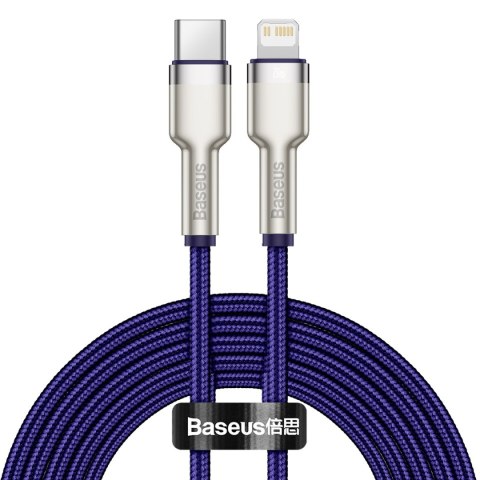 Baseus kabel Cafule Metal PD USB-C - Lightning 2,0 m fioletowy 20W Baseus kabel Cafule Metal PD USB-C - Lightning 2,0 m fioletowy 20W