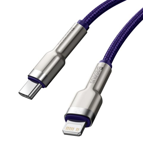 Baseus kabel Cafule Metal PD USB-C - Lightning 2,0 m fioletowy 20W Baseus kabel Cafule Metal PD USB-C - Lightning 2,0 m fioletowy 20W