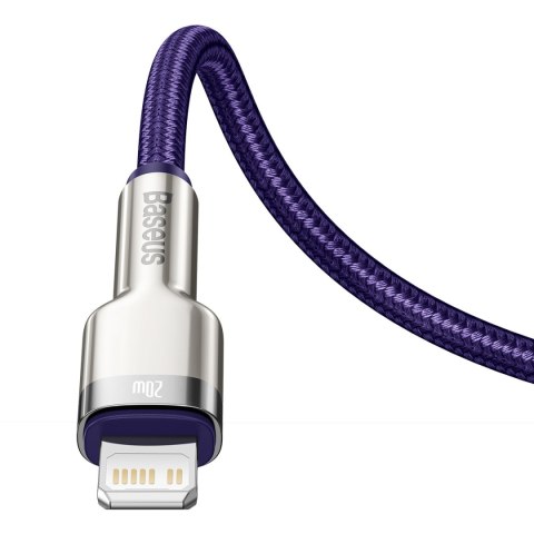 Baseus kabel Cafule Metal PD USB-C - Lightning 2,0 m fioletowy 20W Baseus kabel Cafule Metal PD USB-C - Lightning 2,0 m fioletowy 20W