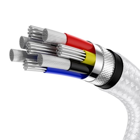 Baseus kabel Cafule Metal PD USB-C - USB-C 1,0 m biały 100W Baseus kabel Cafule Metal PD USB-C - USB-C 1,0 m biały 100W
