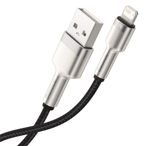Baseus kabel Cafule Metal USB - Lightning 2,4A 0,25 m czarny Baseus kabel Cafule Metal USB - Lightning 2,4A 0,25 m czarny