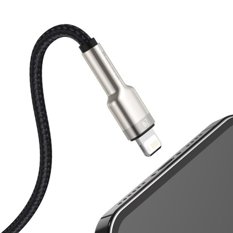Baseus kabel Cafule Metal USB - Lightning 2,4A 0,25 m czarny Baseus kabel Cafule Metal USB - Lightning 2,4A 0,25 m czarny
