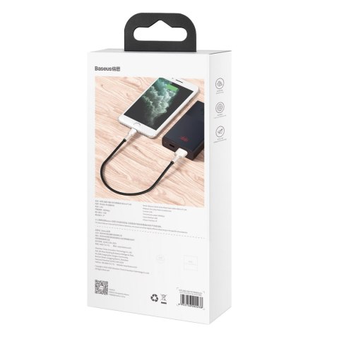 Baseus kabel Cafule Metal USB - Lightning 2,4A 0,25 m czarny Baseus kabel Cafule Metal USB - Lightning 2,4A 0,25 m czarny