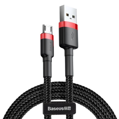 Baseus kabel Cafule USB - microUSB 2,0 m 1,5A czarno-czerwony Baseus kabel Cafule USB - microUSB 2,0 m 1,5A czarno-czerwony