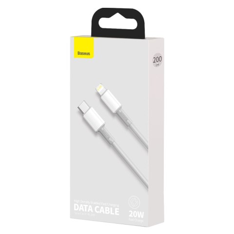 Baseus kabel High Density PD USB-C - Lightning 2,0 m biały 20W Baseus kabel High Density PD USB-C - Lightning 2,0 m biały 20W