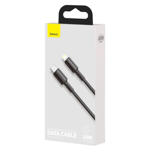 Baseus kabel High Density PD USB-C - Lightning 2,0 m czarny 20W Baseus kabel High Density PD USB-C - Lightning 2,0 m czarny 20W