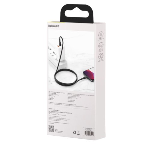 Baseus kabel High Density PD USB-C - Lightning 2,0 m czarny 20W Baseus kabel High Density PD USB-C - Lightning 2,0 m czarny 20W