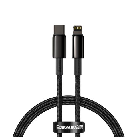 Baseus kabel Tungsten PD USB-C - Lightning 1,0 m czarny 20W Baseus kabel Tungsten PD USB-C - Lightning 1,0 m czarny 20W