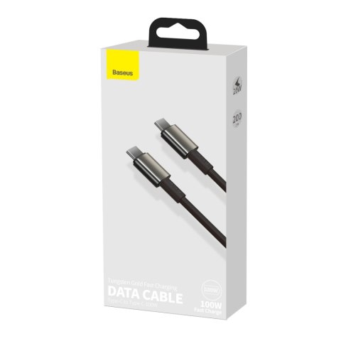 Baseus kabel Tungsten PD USB-C - USB-C 2,0 m czarny 100W Baseus kabel Tungsten PD USB-C - USB-C 2,0 m czarny 100W
