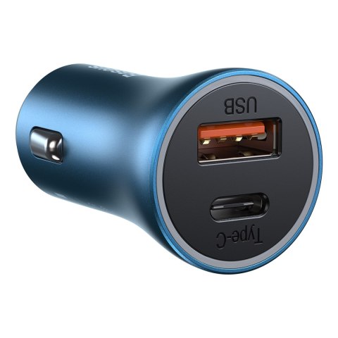 Baseus ładowarka samochodowa Golden Contactor Pro PD 40W 1x USB 1x USB-C niebieska Baseus ładowarka samochodowa Golden Contactor Pro PD 40W 1x USB 1x USB-C niebieska