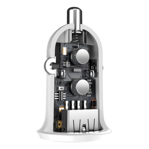Baseus ładowarka samochodowa Grain Pro 2x USB 4,8A biała Baseus ładowarka samochodowa Grain Pro 2x USB 4,8A biała