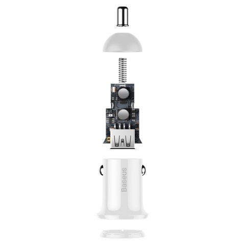Baseus ładowarka samochodowa Grain Pro 2x USB 4,8A biała Baseus ładowarka samochodowa Grain Pro 2x USB 4,8A biała