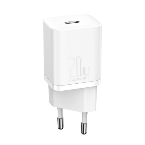 Baseus ładowarka sieciowa Super Si PD 20W 1x USB-C biała Baseus ładowarka sieciowa Super Si PD 20W 1x USB-C biała