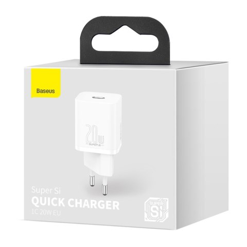 Baseus ładowarka sieciowa Super Si PD 20W 1x USB-C biała Baseus ładowarka sieciowa Super Si PD 20W 1x USB-C biała