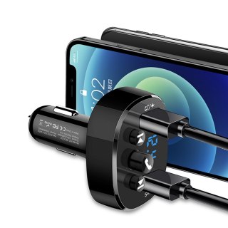 XO transmiter FM BCC02 Bluetooth MP3 ładowarka samochodowa 15W czarna
