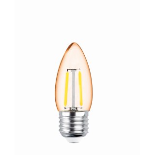 Żarówka LED Filament E27 C35 2W 230V 2200K 180lm COG złota Forever Light