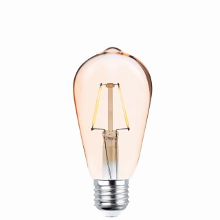 Żarówka LED Filament E27 ST64 4W 230V 2200K 400lm COG złota Forever Light