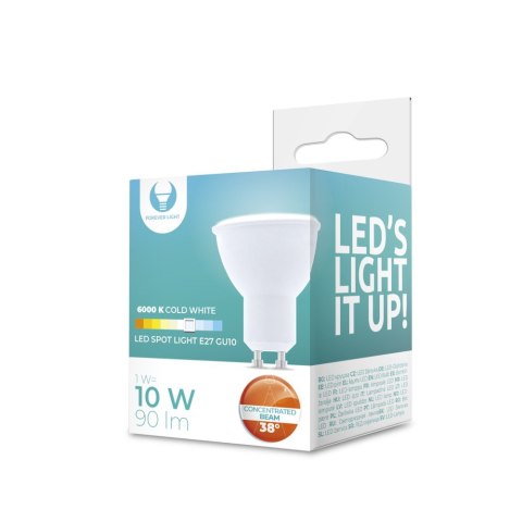 Żarówka LED GU10 1W 230V 6000K 90lm 38° Forever Light Żarówka LED GU10 1W 230V 6000K 90lm 38° Forever Light