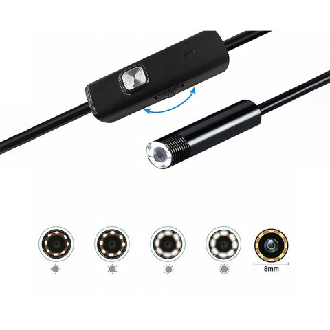 Kamera endoskopowa 3.5m obiektyw 8/7/5,5mm USB-C/Micro-USB LTC