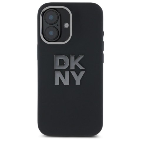 DKNY nakładka HC Silicone Stack Metal Logo do iPhone 16 6,1" czarna DKNY nakładka HC Silicone Stack Metal Logo do iPhone 16 6,1" czarna