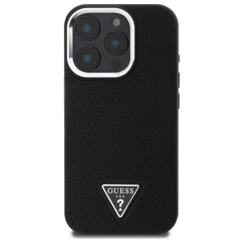 Guess nakładka HC MagSafe Grained PU Triangle Logo do iPhone 16 Pro Max 6,9" czarna Guess nakładka HC MagSafe Grained PU Triangle Logo do iPhone 16 Pro Max 6,9" czarna