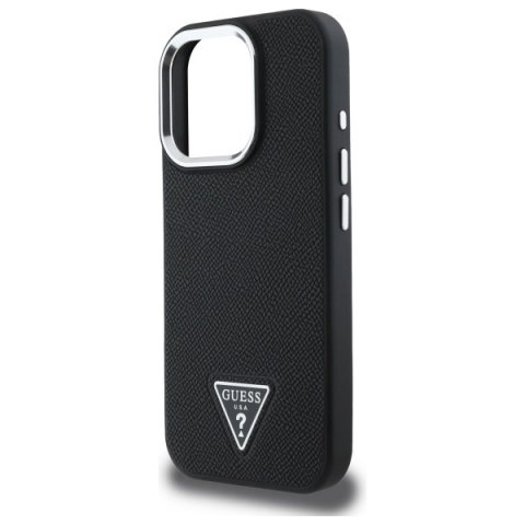 Guess nakładka HC MagSafe Grained PU Triangle Logo do iPhone 16 Pro Max 6,9" czarna Guess nakładka HC MagSafe Grained PU Triangle Logo do iPhone 16 Pro Max 6,9" czarna