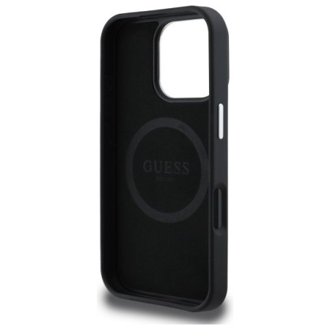 Guess nakładka HC MagSafe Grained PU Triangle Logo do iPhone 16 Pro Max 6,9" czarna Guess nakładka HC MagSafe Grained PU Triangle Logo do iPhone 16 Pro Max 6,9" czarna