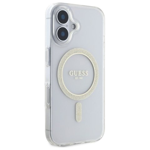 Guess nakładka HC MagSafe IML Glitter Circle do iPhone 16 Plus 6,7" przezroczysta Guess nakładka HC MagSafe IML Glitter Circle do iPhone 16 Plus 6,7" przezroczysta