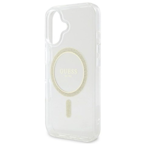 Guess nakładka HC MagSafe IML Glitter Circle do iPhone 16 Plus 6,7" przezroczysta Guess nakładka HC MagSafe IML Glitter Circle do iPhone 16 Plus 6,7" przezroczysta
