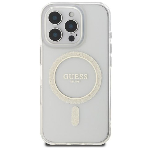Guess nakładka HC MagSafe IML Glitter Circle do iPhone 16 Pro Max 6,9" przezroczysta Guess nakładka HC MagSafe IML Glitter Circle do iPhone 16 Pro Max 6,9" przezroczysta