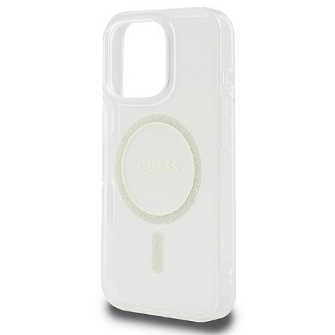 Guess nakładka HC MagSafe IML Glitter Circle do iPhone 16 Pro Max 6,9" przezroczysta Guess nakładka HC MagSafe IML Glitter Circle do iPhone 16 Pro Max 6,9" przezroczysta