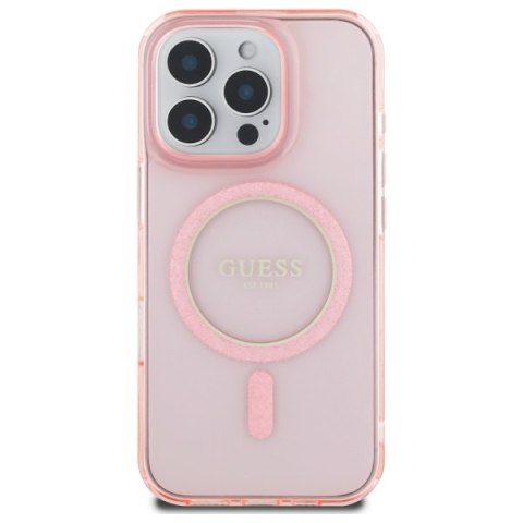 Guess nakładka HC MagSafe IML Glitter Circle do iPhone 16 Pro Max 6,9" różowa Guess nakładka HC MagSafe IML Glitter Circle do iPhone 16 Pro Max 6,9" różowa
