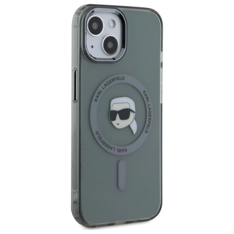 Karl Lagerfeld nakładka HC MagSafe IML Metal K. Head do iPhone 15 6,1" czarna Karl Lagerfeld nakładka HC MagSafe IML Metal K. Head do iPhone 15 6,1" czarna