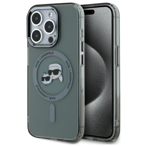 Karl Lagerfeld nakładka HC MagSafe IML Metal KC Heads do iPhone 15 Pro 6,1" czarna Karl Lagerfeld nakładka HC MagSafe IML Metal KC Heads do iPhone 15 Pro 6,1" czarna