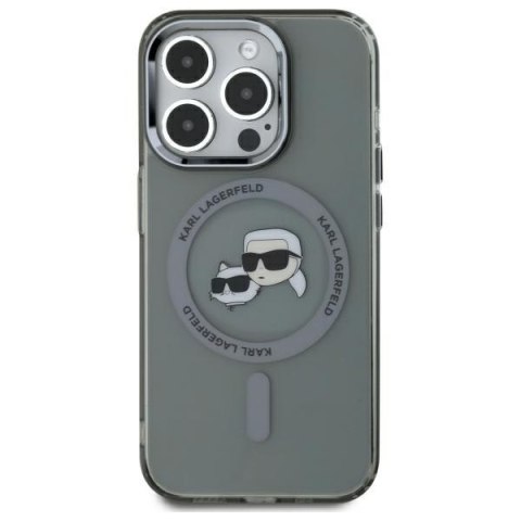 Karl Lagerfeld nakładka HC MagSafe IML Metal KC Heads do iPhone 15 Pro 6,1" czarna Karl Lagerfeld nakładka HC MagSafe IML Metal KC Heads do iPhone 15 Pro 6,1" czarna